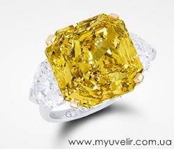 Кольцо Damiani с желтым бриллиантом